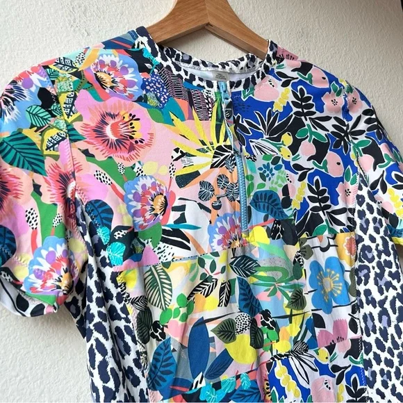 Johnny Was Multicolored Zip Swim Layla Surf Shirt Top Size Small - Picture 5 of 15